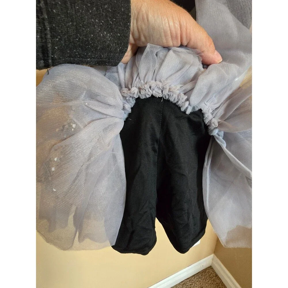Weissman black and‎ silver sequin dance costume size CL (child size large)